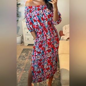 FLORAL OFF SHOULDER DRESS